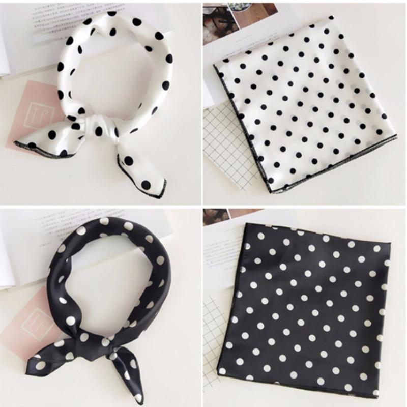 New Square Silk Scarf Women Fashion Print Small Neck Scarfs Office Lady Hair Band Foulard Hand Kerchief Female Bandana Shawl