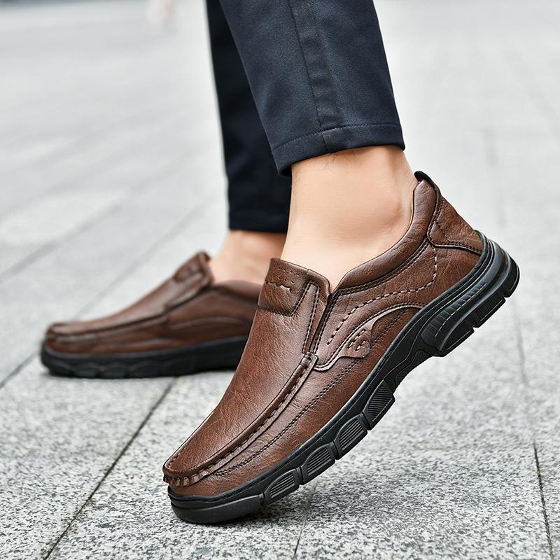Fashion 2025 New Men's Penny Loafers Classic Slip-On Shoes Genuine Leather Business Casual Shoes for Men Non-Slip Comfortable Footwear