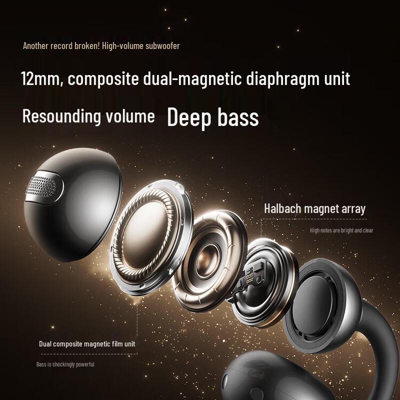 Saina Z60S AI Bone Conduction Ear-Clip Bluetooth Headset