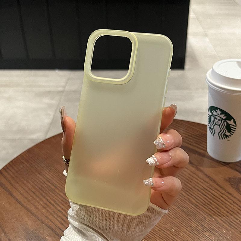 

Soft Matte Candy Transparent Phone Case For iPhone 11 12 13 14 15 16 Pro Max Plus X Xs Max XR Shockproof Silicone Bumper Cover For iPhone 7 or 8 жёлтый