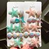 New Cute Candy Color Sugar Starfish Hair Clips for Girls Bangs Side Clips Duckbill Clips Korean Fashion Women Hair Accessories