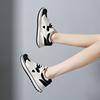 2026Autumn New Sports Shoes Women's Korean Version Fashionable Color Blocked Lace Up Single Shoe Thick Sole Casual Running Shoes