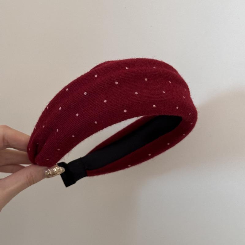 Широкая ободок-повязка в горошек для женщин - Стильная повязка для мытья волос, аксессуар для волос простого дизайна