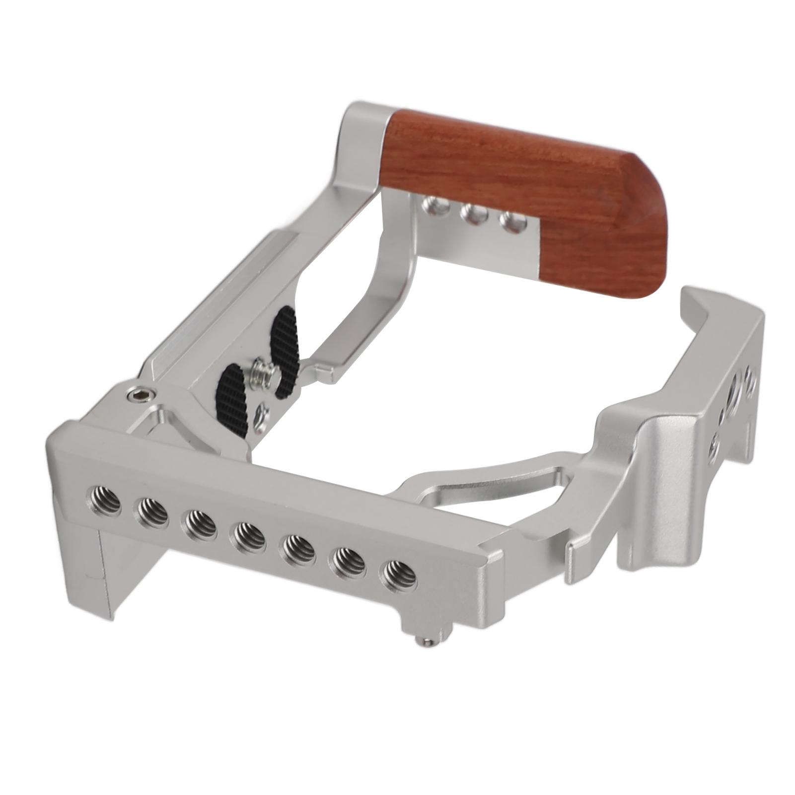 Camera Cage with Wood Handle Anodized Anti Slip Easy To Install Camera Video Cage for   ZFC