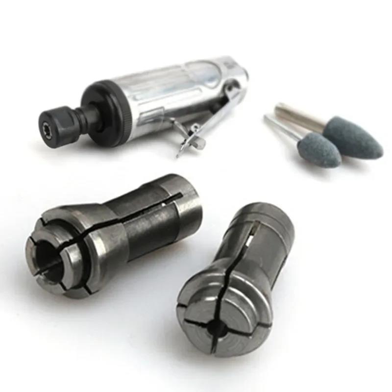 3mm/6mm Collet Chuck Adapter Pneumatic Engraving Trimming Machine Lathe Chuck Clamp Head High Precision Collets Chuck 27*10mm Tire Chucks 1
