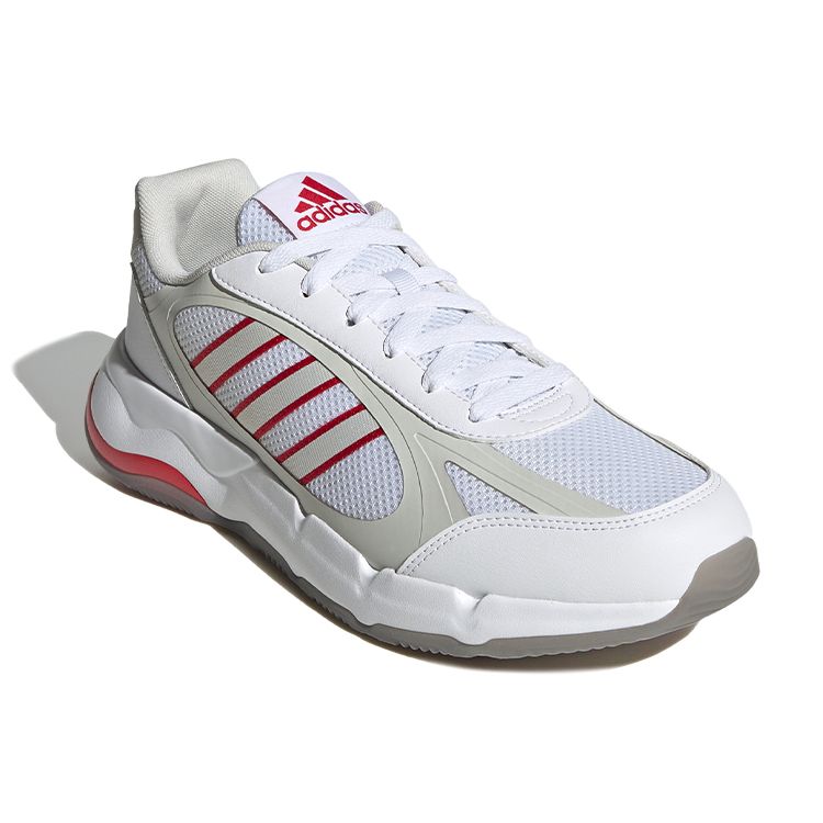 Adidas Keitaki Mesh Slip Resistant Durable Low Top Marathon Running Shoes Men Sneakers White Red Gray FY0084