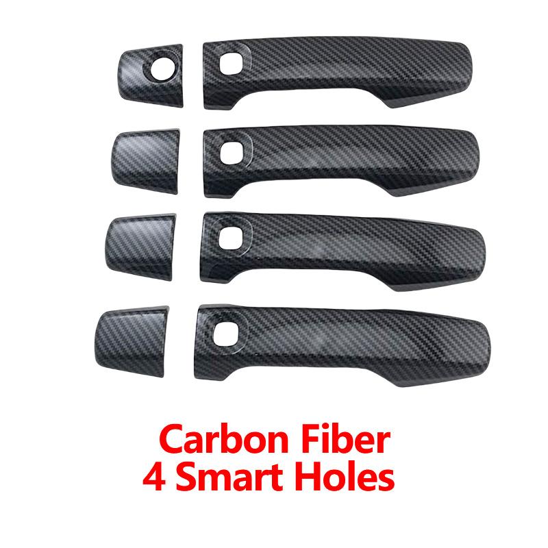 Door Handle Cover For Lexus LX570 2008-2015 Carbon Fiber Chrome Silver Glossy Black Car Accessories Decoration Exterior Stickers