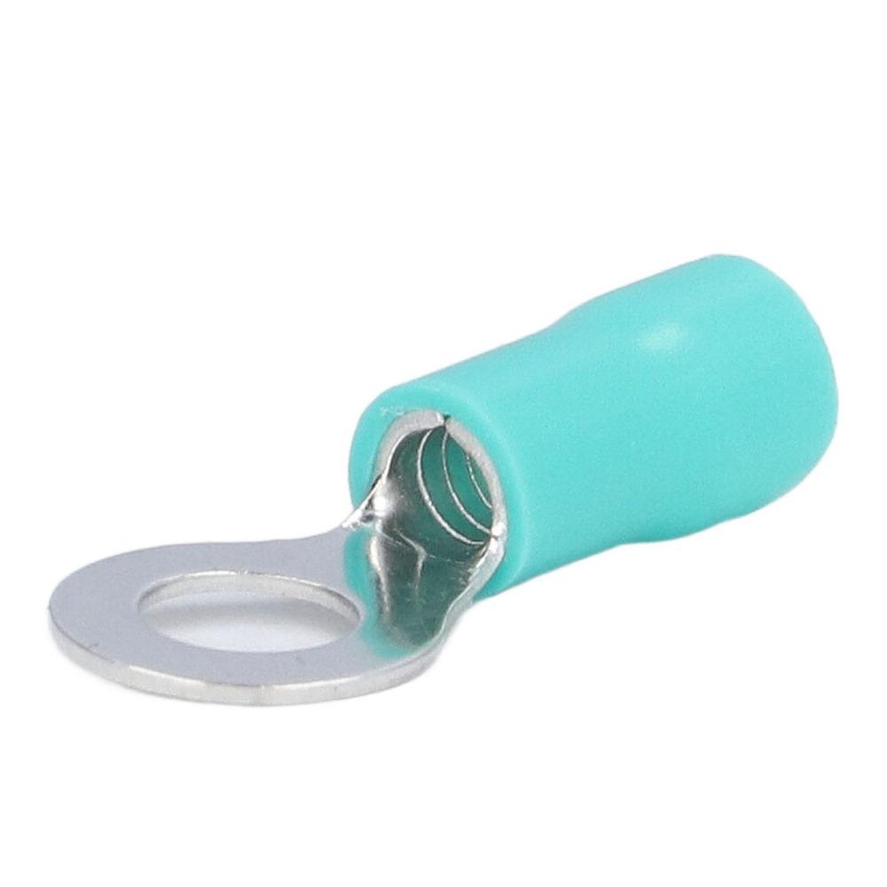 100PCS RV5.5-6 Insulated Wire Terminal Green AWG12-10 Crimp Connectors Electrical Crimp Terminal Battery Connections