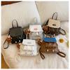 Schoolbag1011 Spring and Summer New Fashion Simple Portable Satchel Foreign Style Girl Shoulder Small Backpack Retro Splicing Backpack