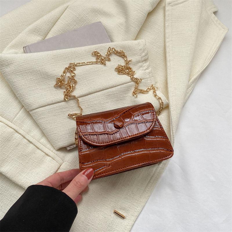 Trendy Chain Shoulder Bag For Women 2023 Summer Fashionable Small Pu Bag Stylish And Simple Crossbody