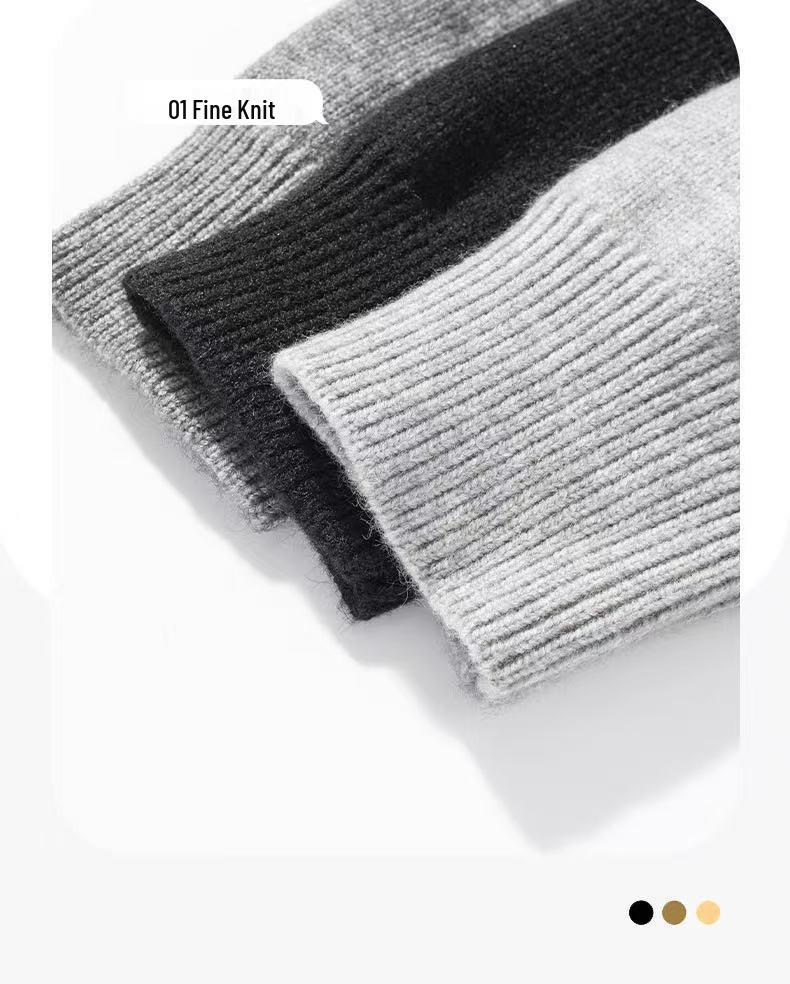 Boys' Light Grey Sweater - Autumn/Winter Trendy Brand Loose Button Knitwear