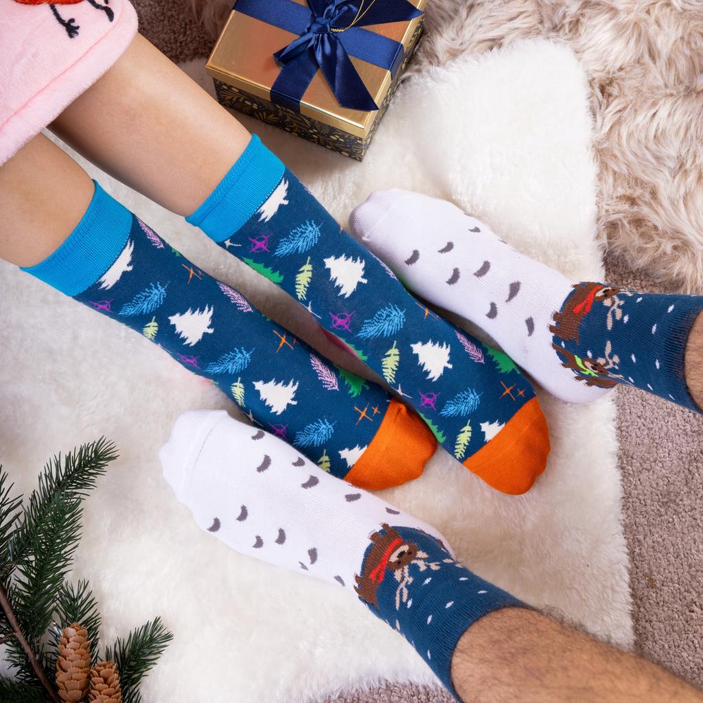Christmas Tree Socks, Sizes 35-38
