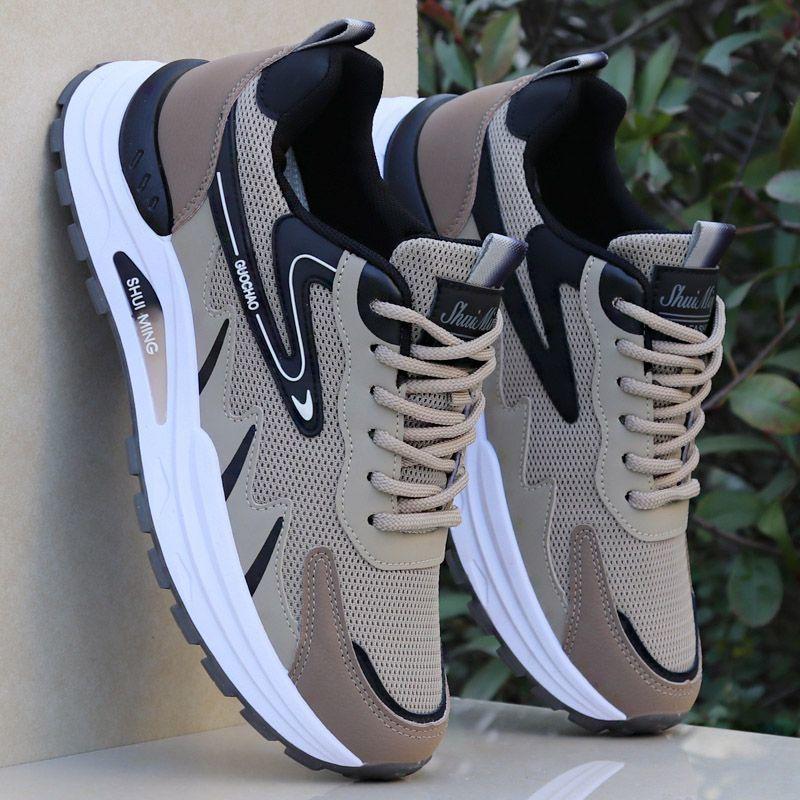 Весна и лето сетчатые новые дышащие сетчатые туфли спортивная обувь мягкая подошва легкие износостойкие беговые кроссовки 38