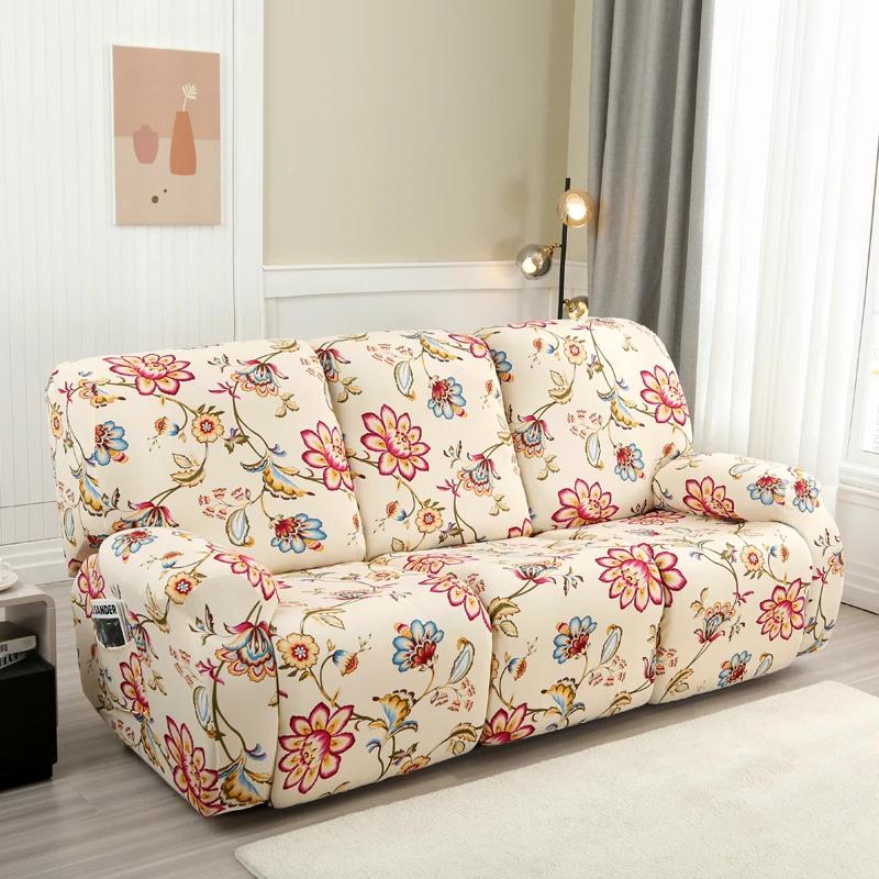 2/3 Seater Spandex Recliner Sofa Cover Stretch Couch Protector for Living Room Relax Lazy Boy Armchair Covers for Home Decor