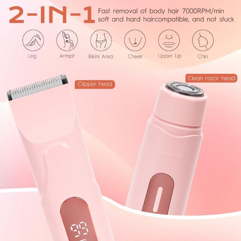 Electric Shaver Cutter for Women Bikinis Trimmer USB Rechargeable Hair Removal for Women Pubic Hair Trimmer Tool