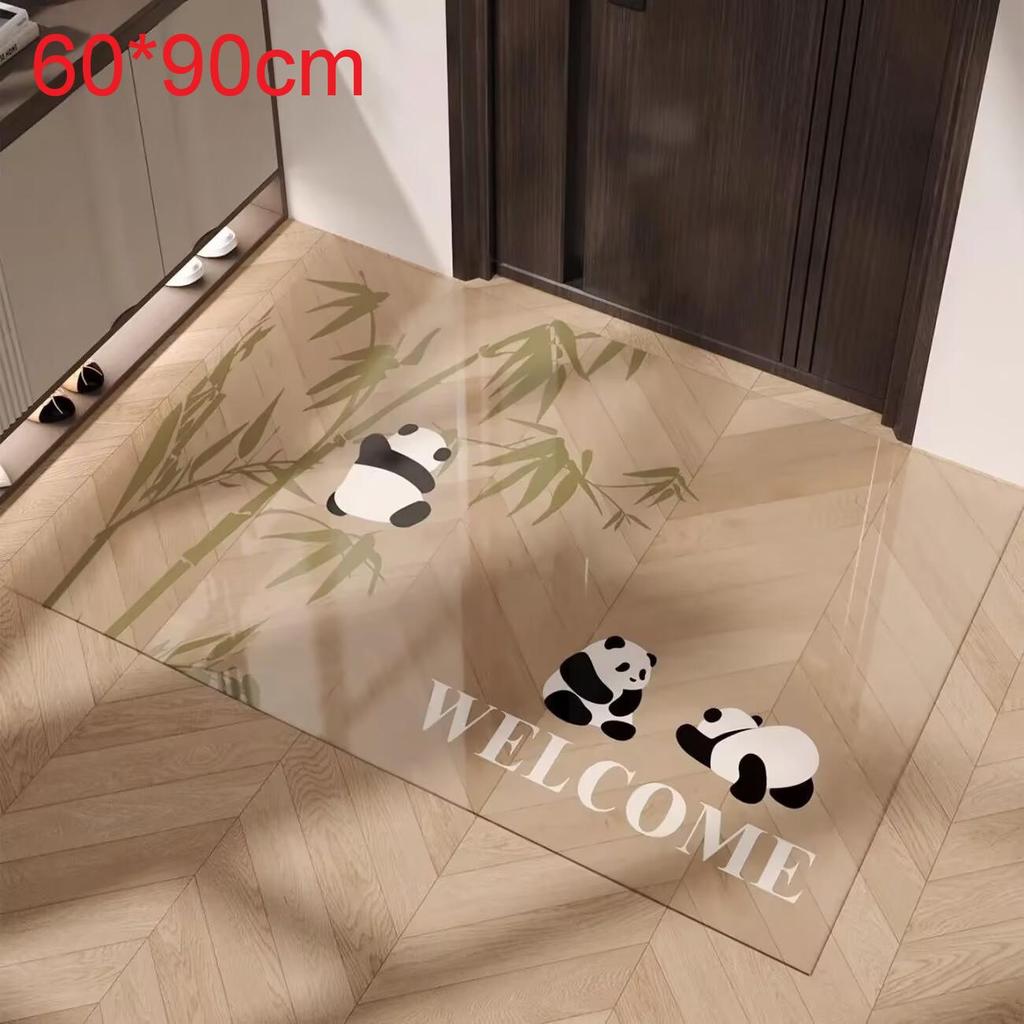 Cartoon Animal Pvc Door Mat With Waterwashable Surface For Home Entrance