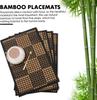 Bamboo Placemats for Dining Table,Placemats Set of 4,Stain-Resistant,Heat-Resistant Durable Sturdy Dining Place Mats for Kitchen