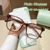 New Large Square Frame Plain Glasses Fashion HD Anti-blue Light Glasses Ultra-light Comfortable Glasses Woman Eye Protection