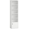6-Tier 156 cm Tall Bookcase - White