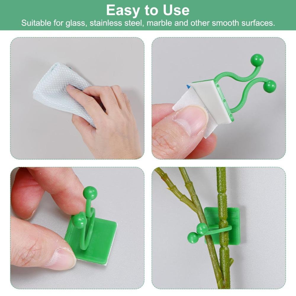 10 /30 /50PCS No Drill Self Adhesive Fixing Clip for Plant Vines Data Cables Holder for Home Office Wire Organization Management
