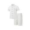 Men S Summer Workwear Short Sleeve Shirt Shorts Loose Waffle Set