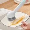 Dish Brush with Long Handle 360 Degree Rotating Versatile Dish Scrub Brush for Kitchen Pot Pan Cleaning Rotating Long Handle White (1 Pack)