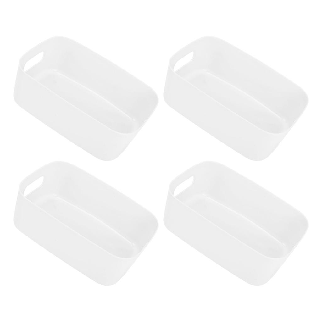 10 STÜCKE Schrankbox Mini Organizer Behälter PP Seitengriff Abgerundete Kante Modern Vielseitige Aufbewahrungskörbe