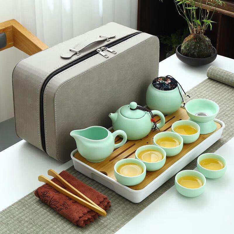 Qiuqiao Portable Ceramic Kung Fu Tea Set