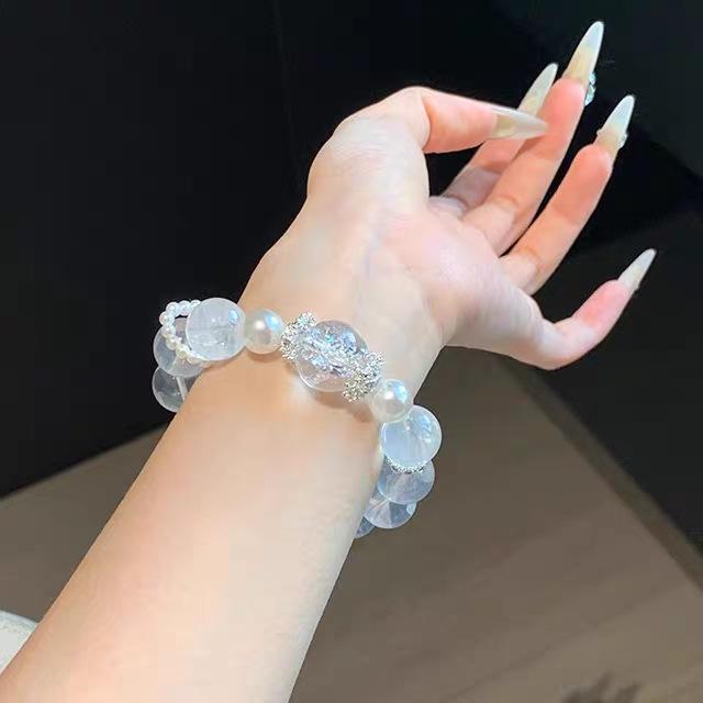 Jiangnan Style Aquamarine & Sandalwood Emotionally Stabilizing Women's Bracelet