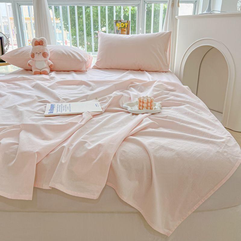 New Ins Style Plaid Thick Skin-friendly Bed Sheet, Simple Bedding for Student Dorm Single & Double Bed
