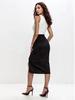 Cross Collection: 2025 Suede High-Waist Slit Skirt - Elegant Mid-Length Hip-Hugging Design for Spring & Autumn
