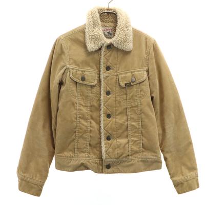 Lee STORM RIDER Corduroy Trucker Jacket 36 Beige Back Bore Women Used