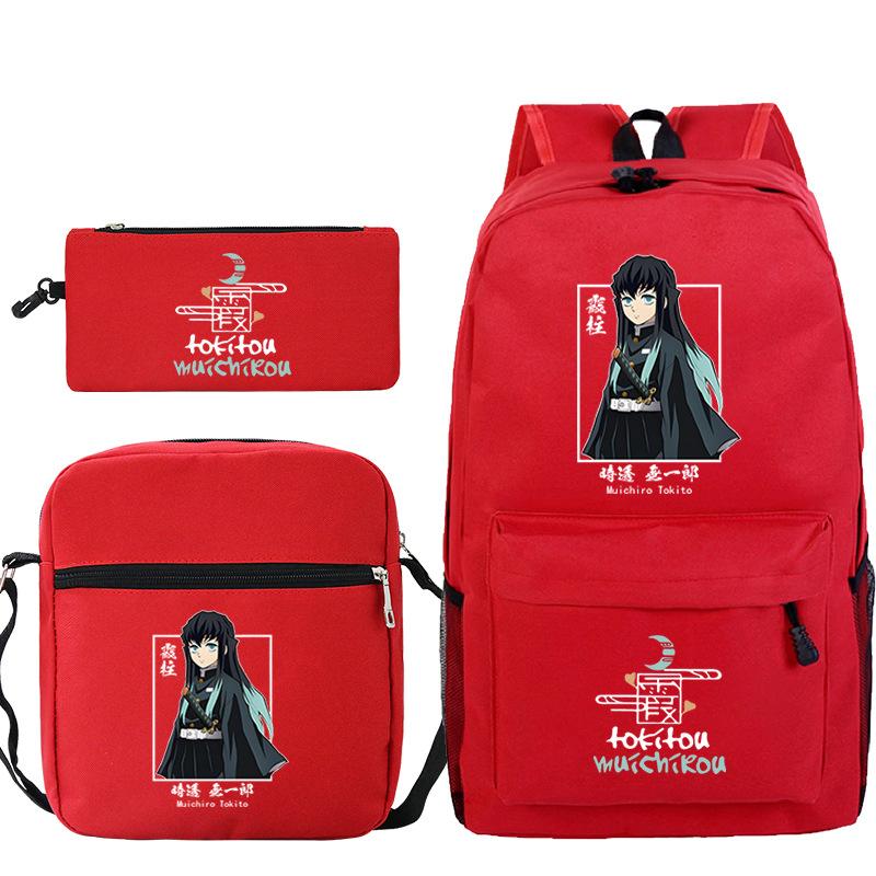 Demon Slayer Ghost Annihilation Blade Primary School Bag New Pencil Case Stationery Set
