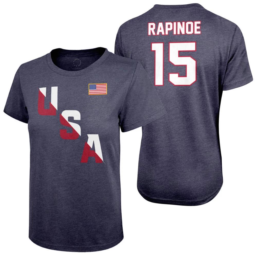 Icon Sports USWNT Player T Shirt Tee Official USA Flag USWNT Football Tee Top 07 S