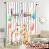 2pcs   2D FLAT PRINTING Curtains (Without Rod) BirthdayBunnies Fashionable Modern Curtains Fabric Curtains Holiday Use for
