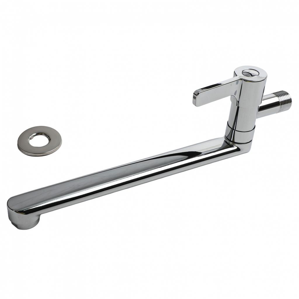 Extendable Wall Mounted Faucet Made of Stainless Steel for Cleaning Tasks