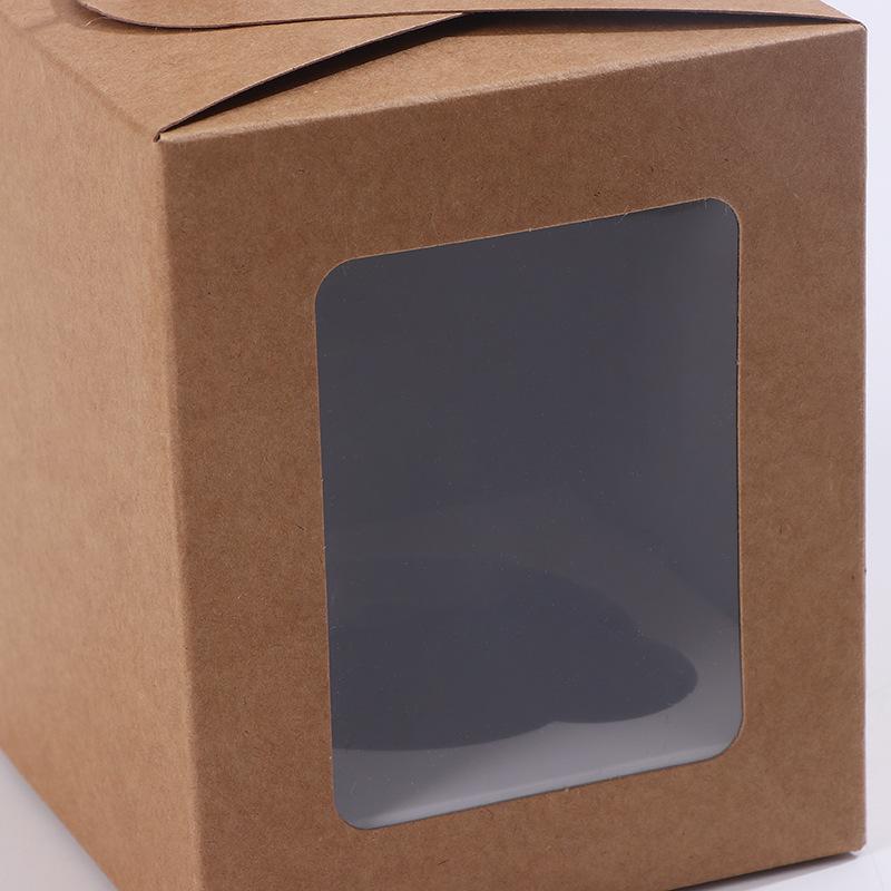 WTEMPO Clear Window Handle Gift Boxes DIY Graffitiable Foldable Paper Storage Boxes for Christmas Birthday Wedding Party Favors