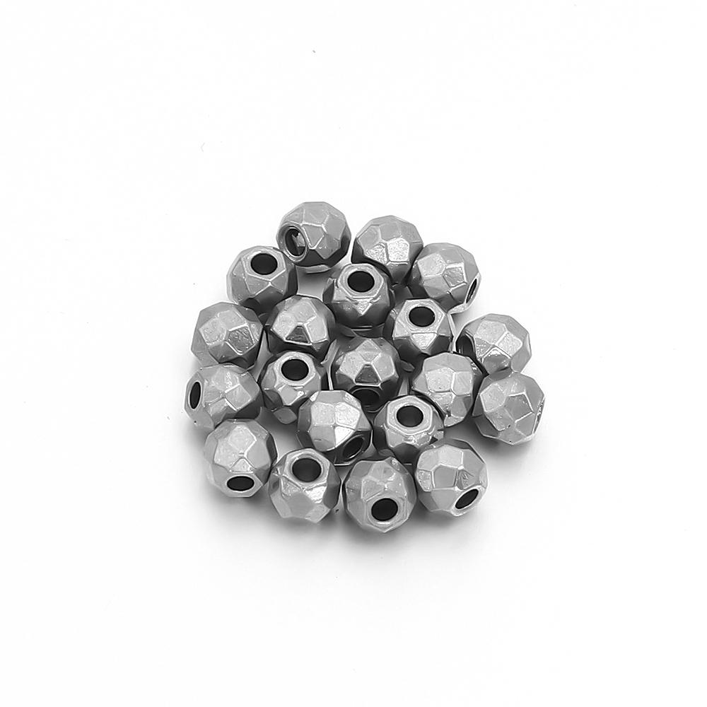 

10pcs/lot Stainless Steel Spacer Beads Faceted Loose Corner Beads For DIY Handmade Bracelet Necklace Jewelry Making Accessories