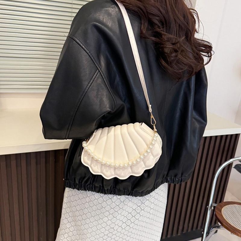 Shell Bag for Women, New Versatile and Fashiable Pearl Chain Shoulder Bag, Mini Internet Celebrity Crossbody Bags for Women