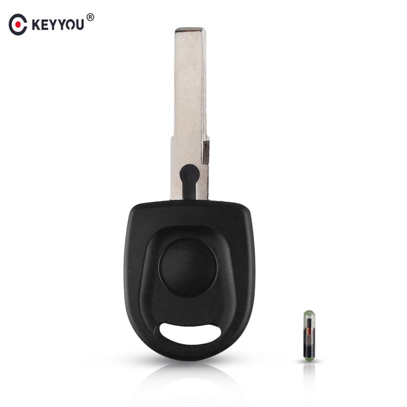 KEYYOU 20 stk Uskåret HU66 Blad Tom Erstatningsnøkkelring Bilnøkkel Transponder Med ID48 Chip For VW Volkswagen Polo Golf SKoda SEAT