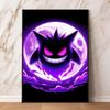 Cartoon Anime  Gengar Character Poster Print Kids Room Bedroom Decoration Painting Children's Holiday Gifts Classic