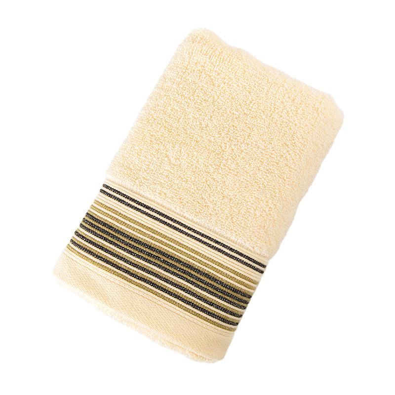 Couple color bar plain cotton towel thickened pure cotton face towel household absorbent adult face towel