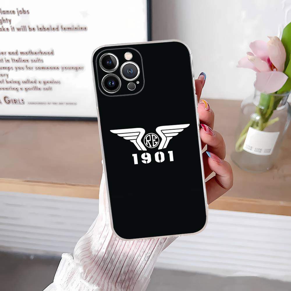 R-ROYALS E-ENFIELDS Logo Case for iphone 17 16 15 pro max 11 12 13 14 Pro Plus Phone Cover