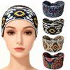 Sport Sweatband NonSlip Quick Drying Yoga HeadWrap Bohemian Print Wide Hairband For Men And Women Fitness Gym Activity