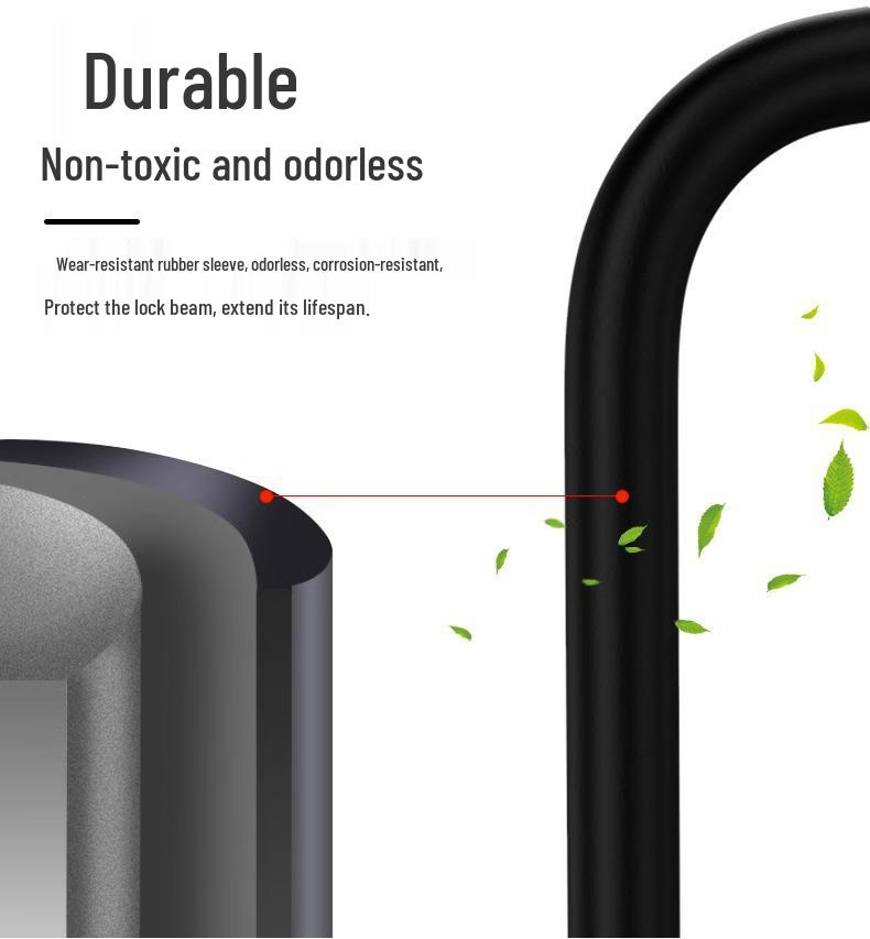 Double Door Password Glass Lock with Extended Code and Anti-theft U-lock for Electric Vehicles