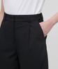 MUSINSA STANDARD WOMAN Women'S Lightweight Hidden Elastic Waist Half Slacks [Black]