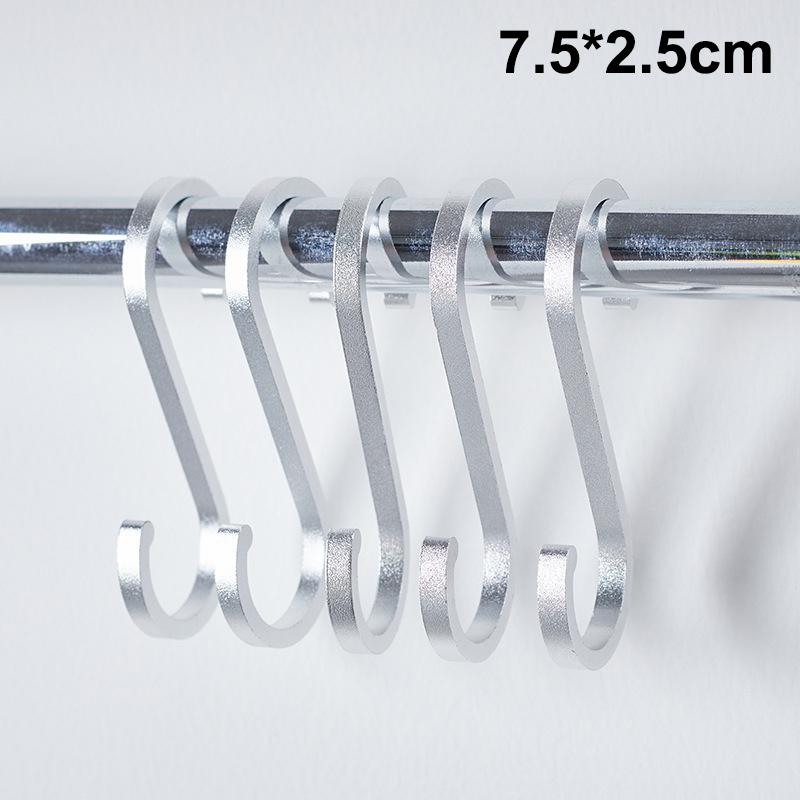 

10Pcs Aluminium Alloy S Shape Hooks Practical Kitchen Railing Hanger Hook Clasp Holder Hooks For Hanging Clothes Handbag A1
