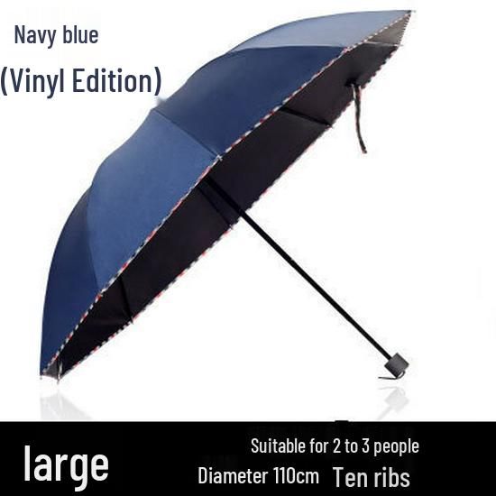 Extra-Large Reinforced Double Business Umbrella - UV Protection & Weather Resistant