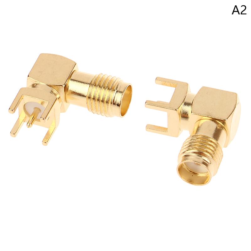Inovativní 2ks RF měděný konektor zástrčka zásuvka SMA samice jack samec zástrčka adaptér pájecí okraj PCB přímá pravoúhlá montáž