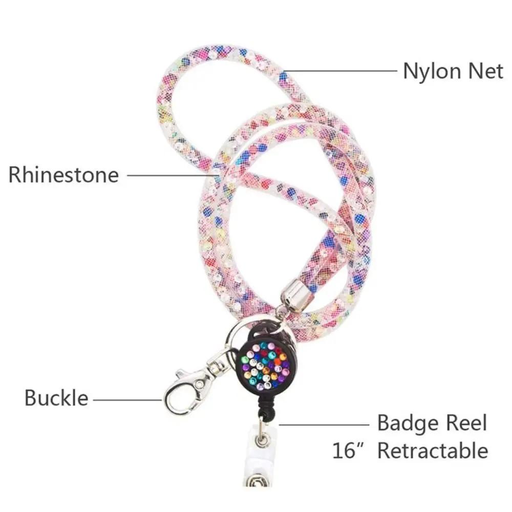 3 In 1 Portable Women Multi Color For Keys Id Card Retractable Lanyard Lanyard Keyring Phone Strap Key Strap Badge Holder
